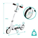 Trotinet za decu Weiss do 100kg QKids - beli, 7257 - Slika 2