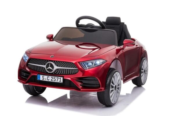 Auto za decu Mercedes CLS 350 LICENCIRANI crvene boje sa kožnim sedištem.
