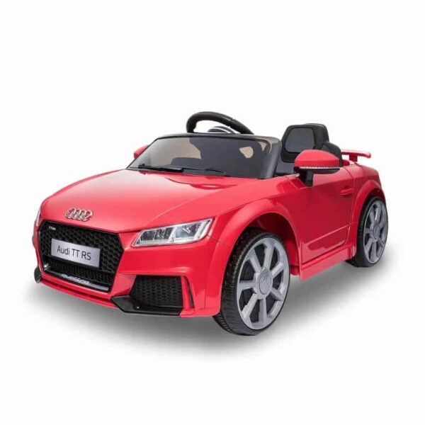 Auto na akumulator Audi TT crvene boje sa originalnim znakom na haubi