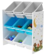 Polica za igračke G321 u tri nivoa sa 9 plastičnih kutija