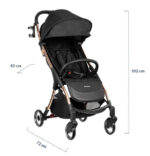 Kišobran kolica Cloe sa kišnom navlakom Kikka Boo - crna, kkb30110 - Slika 2