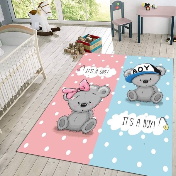Tepih za decu Mede blizanci rasprostranjen na podu u dečijoj sobi