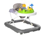 Dubak-šetalica za bebe Happy Land svetlo i tamno sive boje sa igračkama.