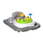 Dubak-šetalica za bebe Happy Land svetlo i tamno sive boje sklopljena.