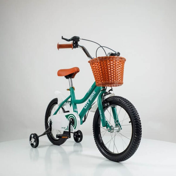Dečiji bicikl City Bike 16'' zeleni sa pomoćnim točkićima
