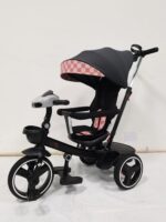 Sklopivi tricikl Comfort Travel TS-24 sa rotacijom sedišta, podesivim naslonom, muzikom i svetlom - roze, 10084