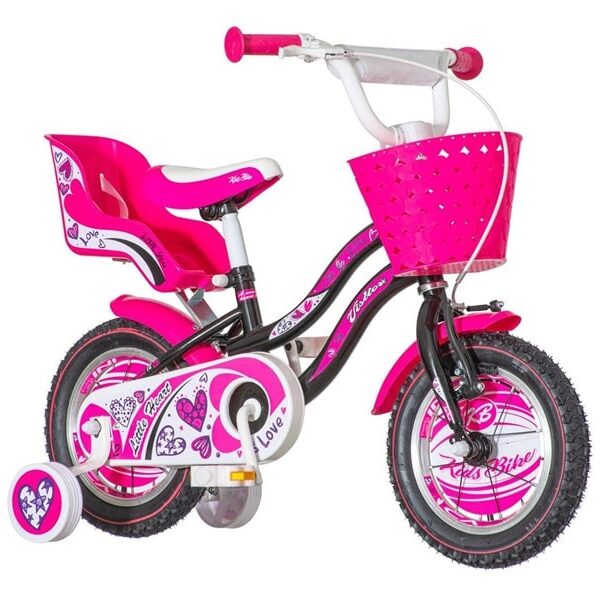 Bicikl za decu 12'' Little Heart pink boje