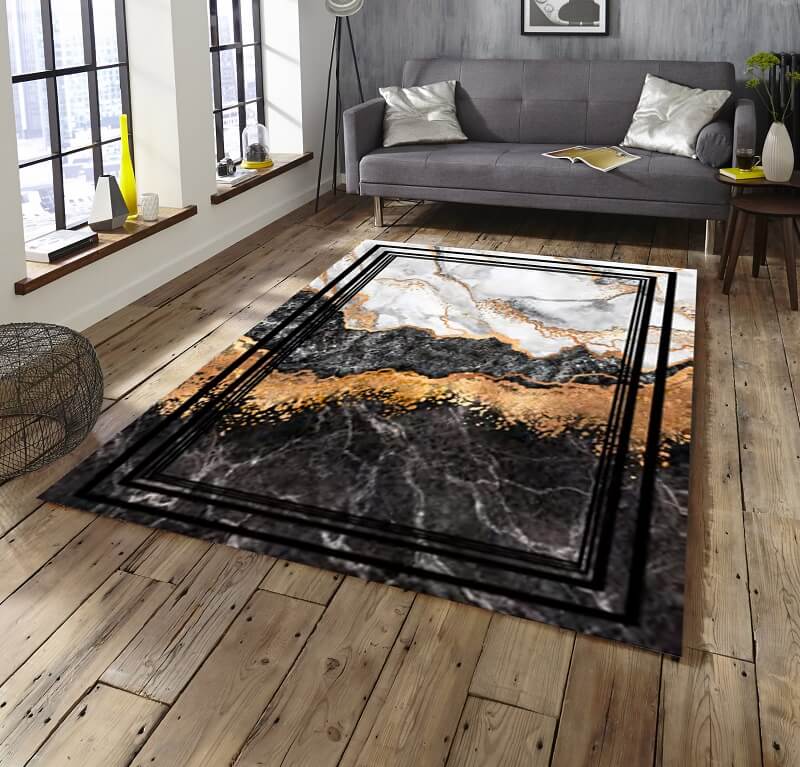 tepih-za-dnevnu-sobu-mermer-sivo-zlatni-tg-3003-slika-1 Tepih Mermer crno-zlatni tg-3003 u dimenziji 140x220cm