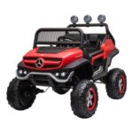 Dzip Unimog MB1601 crveni slikan na beloj pozadini