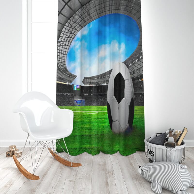 Dečija zavesa Fudbalska lopta crna Dečija zavesa Fudbalska lopta crna