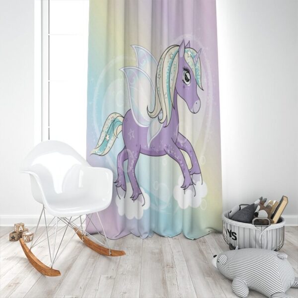 Dečija zavesa Unicorn ljubičasti