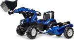 Traktor na pedale 3090m sa kašikom i prikolicom - plavi