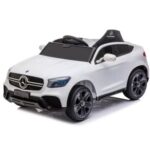 Dečiji auto Mercedes GLC Coupe sa kožnim sedištem i mekim gumama - beli - Slika 2