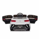 Dečiji auto Mercedes GLC Coupe sa kožnim sedištem i mekim gumama - beli - Slika 3