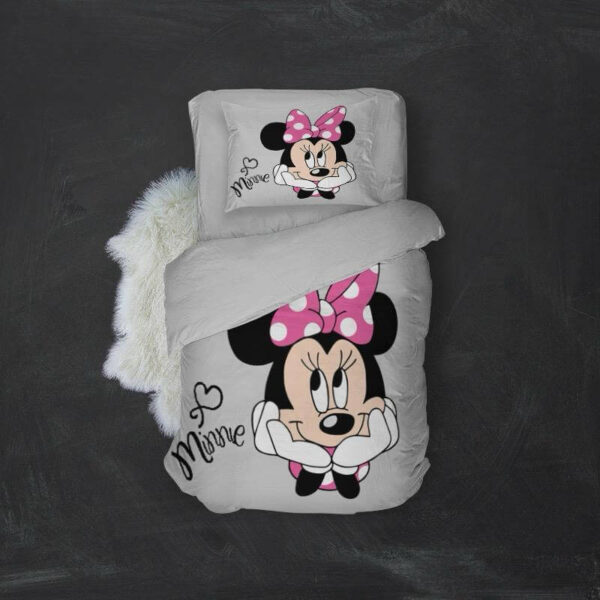 Posteljina za decu Minnie siva P-036