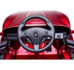 Dečiji auto Maserati Gran Cabrio sa kožnim sedištem i mekim gumama - crveni - Slika 3
