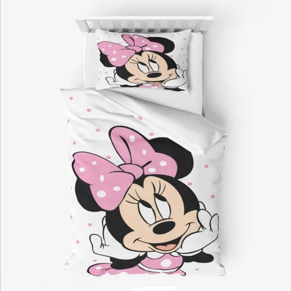 Dečija posteljina Minnie bela