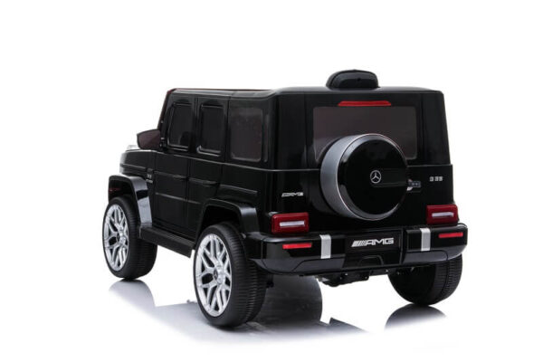 Dečiji džip Mercedes G63 crni sa mekim gumama i kožnim sedištem - Slika 4