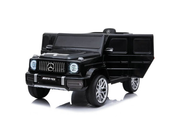 Dečiji džip Mercedes G63 crni sa mekim gumama i kožnim sedištem - Slika 5