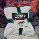 Plišano ćebe Paris - Teget