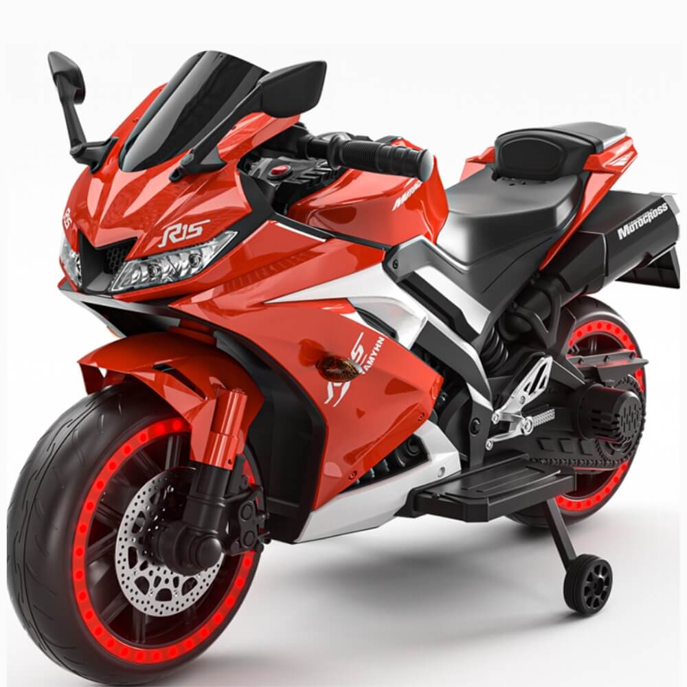 Veliki dečiji motor R-15 na akumulator 12V - crveni, SM-24101C