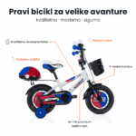 Dečija bicikla 12'' Fitness Azimut Plavo-Crvena SM-12109 - Slika 3
