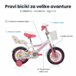 Dečija bicikla 12'' Ice-cream roze SM-12102 - Slika 3