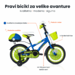 Dečija bicikla 16'' Fitness plavo-zelena SM-16002 - Slika 3