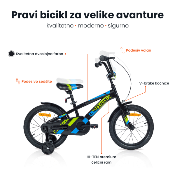Dečija bicikla 16“ Rockstar SM-16010 - Slika 3