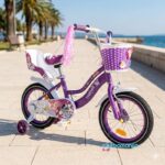 Dečija bicikla sa svetlećim pomoćnim točkovima Girl 2 KateTS-14 - Ljubičasta