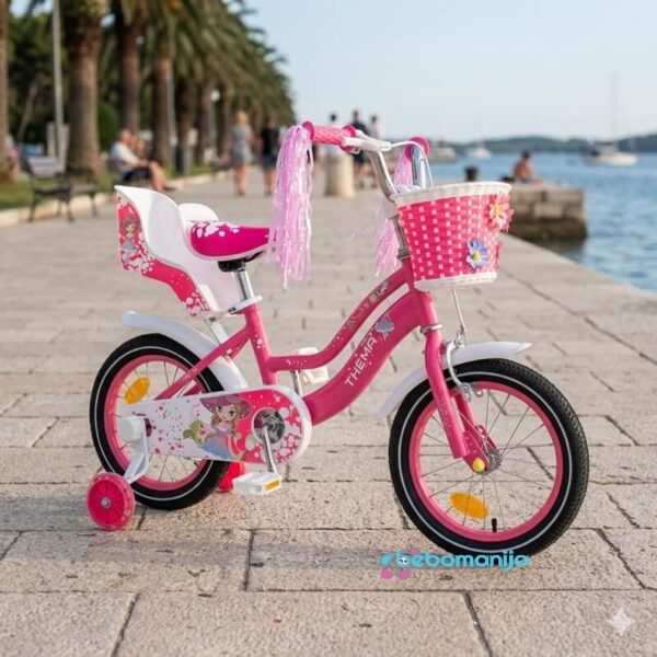 Dečija bicikla sa svetlećim pomoćnim točkovima Girl 2 KateTS-14 - Pink
