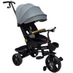 Sklopivi tricikl sa rotacijom i obaranjem naslona 4001 - Sivi - Slika 2