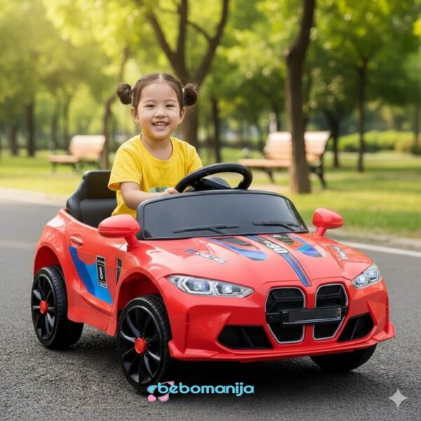 Auto BMW Style MB2706 crveni sa devojčicom u autu