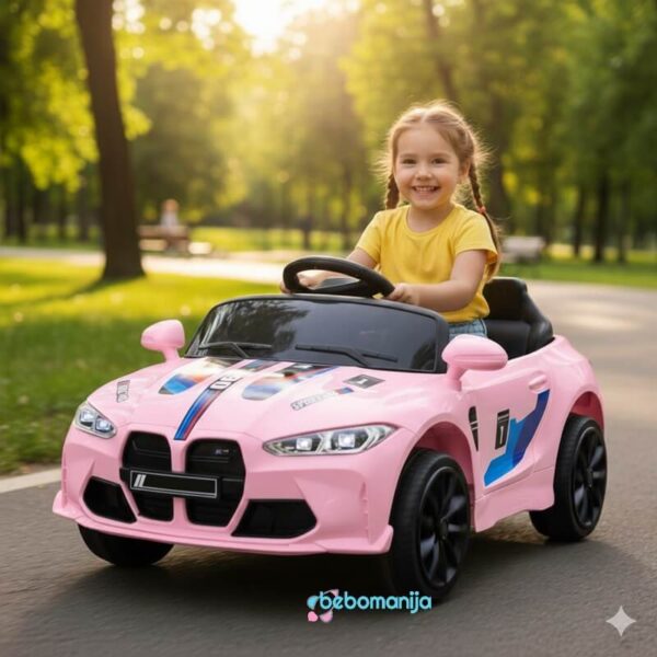 Auto BMW Style MB2706 roze sa devojčicom u autu