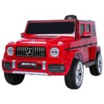 Dečiji džip Mercedes G63 sa mekim gumama i kožnim sedištem - crveni