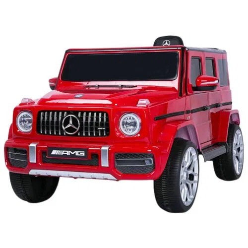 Dečiji džip Mercedes G63 sa mekim gumama i kožnim sedištem - crveni