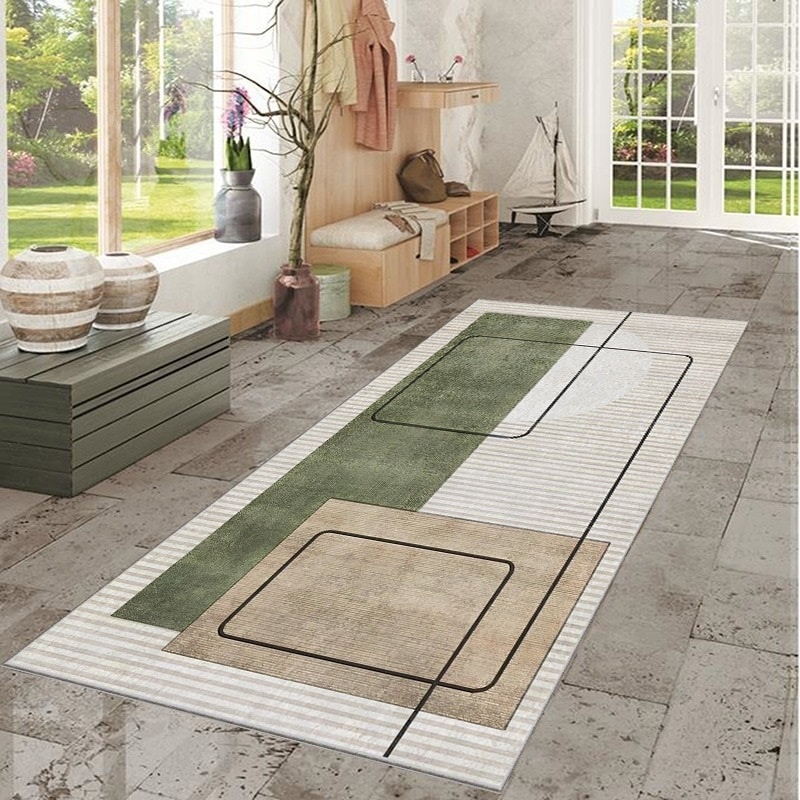 Staza-Bez-zeleni-pravougaonici-80x400cm-VSH-035 Staza Bež-zeleni pravougaonici VSH-035