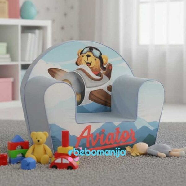 Dečija fotelja Meda u avionu