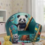 Dečija fotelja Panda i Rakun