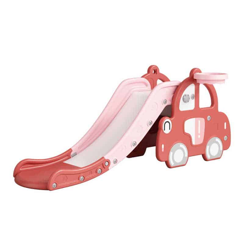 deciji-tobogan-autić-sa-kosem-roze Dečiji tobogan Autić sa košem roze