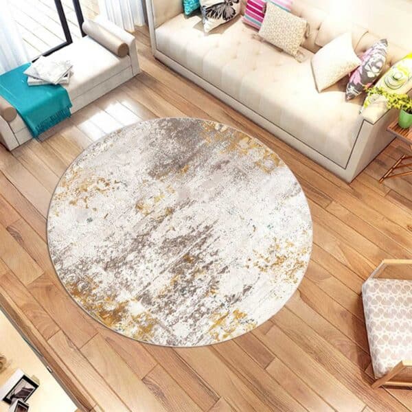 Okrugli Tepih Zlatno Nijansiranje TG-1171