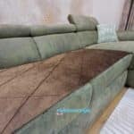 Set sedalnih prekrivača Cotex Kocka (Tri dela) za trosed, dvosed I fotelju - Tamno braon - Slika 2