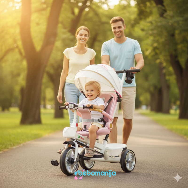 sklopivi-tricikl-4003-rozi Sklopivi tricikl 4003 Rozi