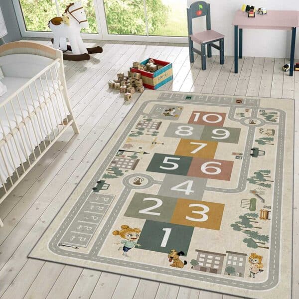 Tepih za dečiju sobu Školica parking staza TG-236