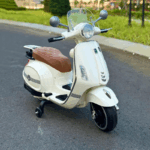 Motor na akumulator (12V) sa pomoćnim točkovima Retro Beli – SM-25001B - Slika 2