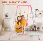 Metalna ljuljaška za decu 846 - Roze