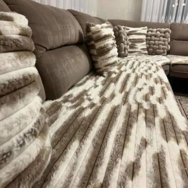 Set prekrivača Royal Tri dela Braon beli