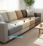 Set Sedalnih prekrivača Sohio (Dva dela) za ugaonu garnituru - Sivi - Slika 3