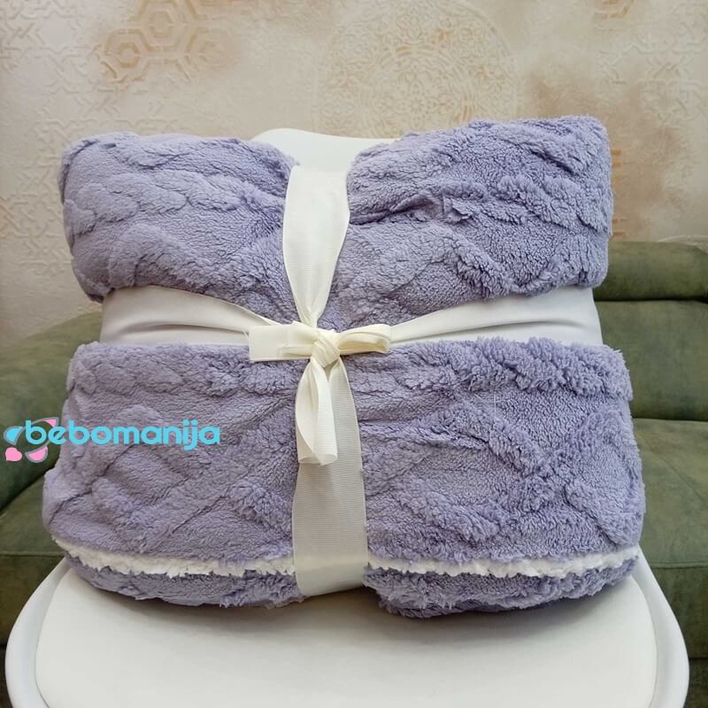 Plišano ćebe Venedik ljubičasto