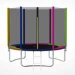 Trambolina Premium Stil Multicolor 244cm sa merdevinama i sigurnosnom mrežom